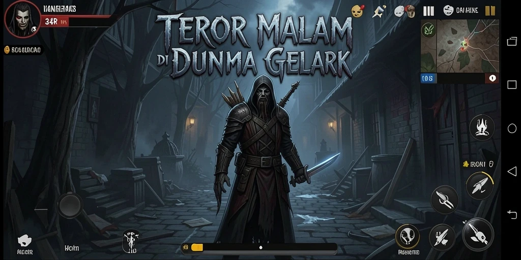 Screenshot gameplay 34R yang menampilkan suasana Horror.