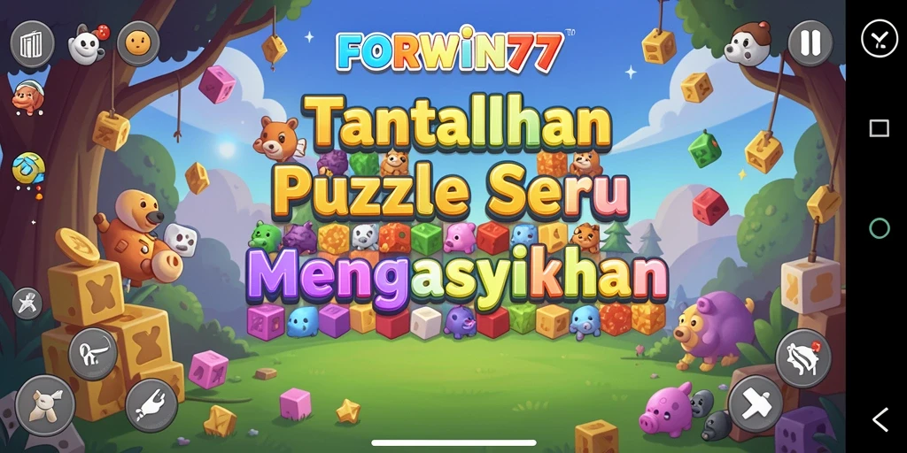 Screenshot gameplay <strong>FORWIN77</strong> menampilkan tantangan puzzle menarik.