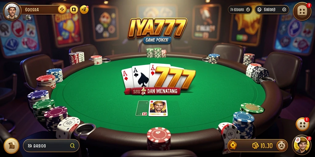 Tampilan menarik gameplay IYA777 dengan aksi poker yang intens.
