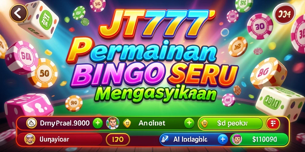 Tampilan gameplay JT777 yang menarik dan penuh warna dalam permainan Bingo.