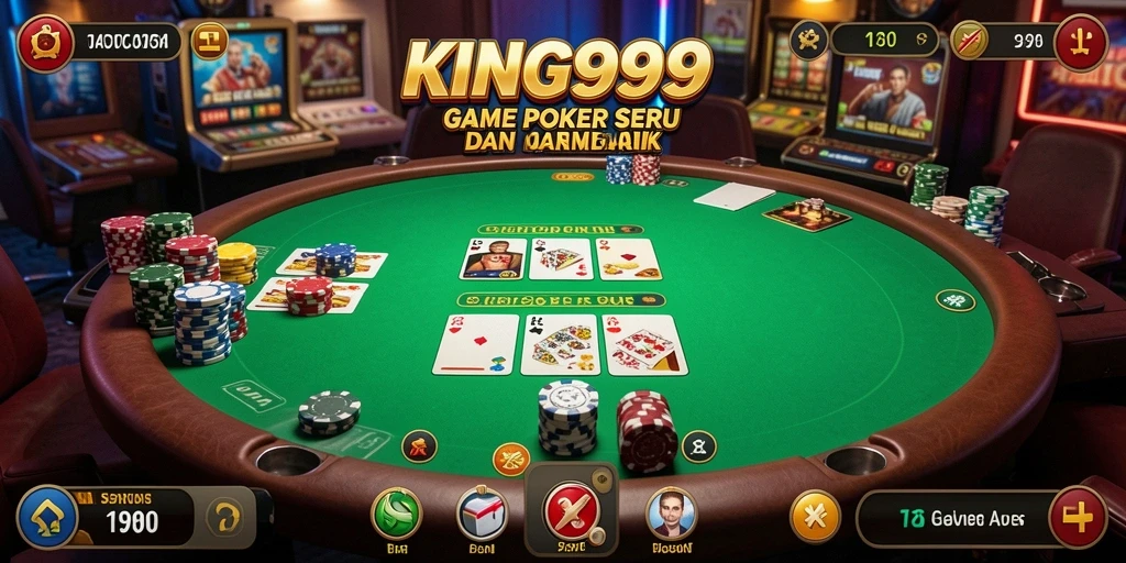 Tampilan screenshot KING999 menampilkan aksi seru dalam permainan Poker.